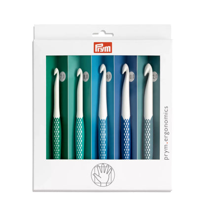 Crochet hook for wool set, Prym.ergonomics 7.0 - 12.0 mm