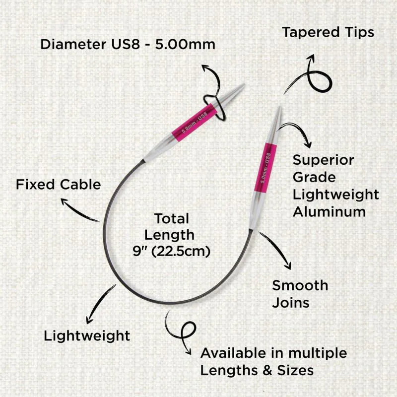 Cable Laying Methods Zing Fixed Circular Needle – Artytextures