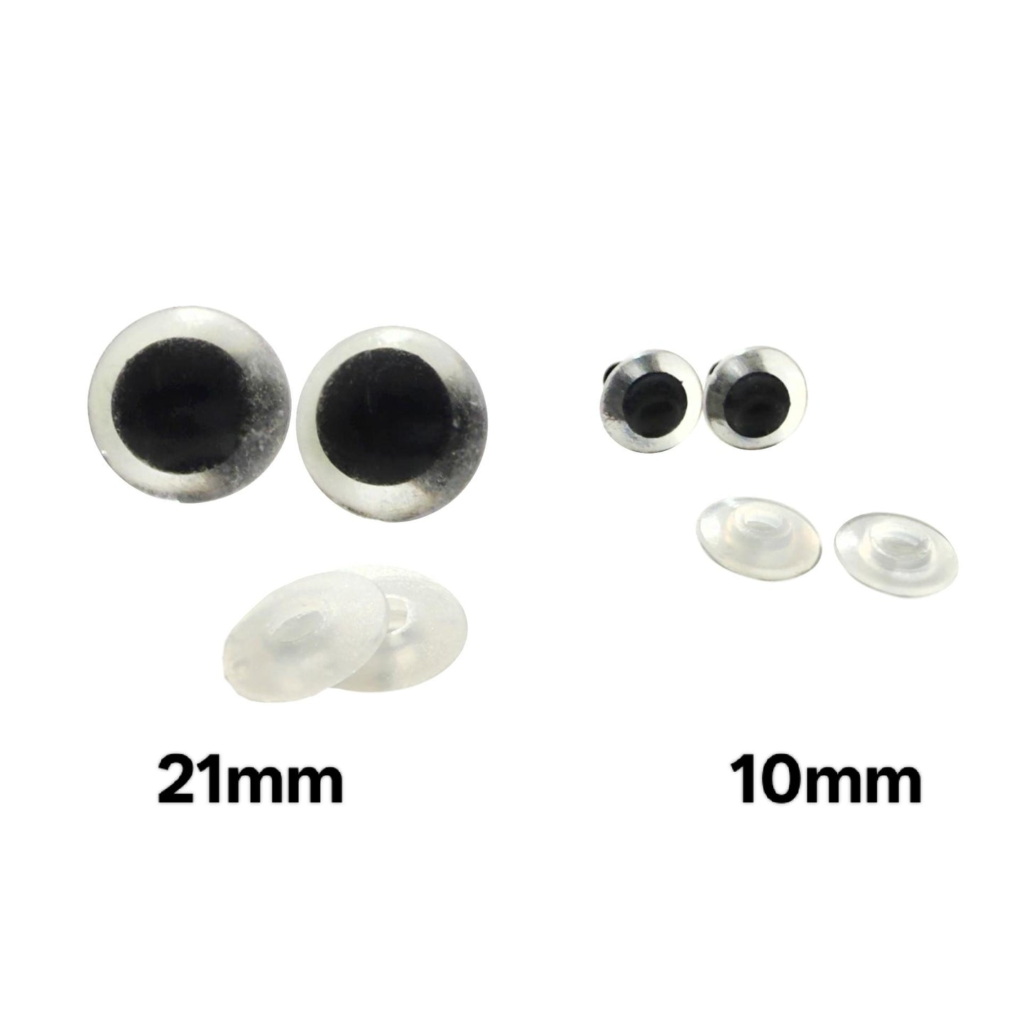 Safety eyes - Transparent (pack of 3)