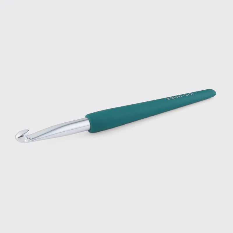 Single Ended Silver Crochet Hooks - Waves